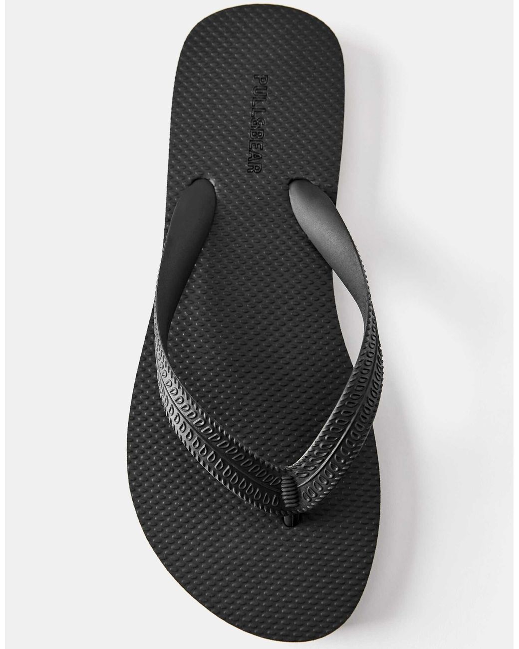 Pull&Bear Black – flache sandalen