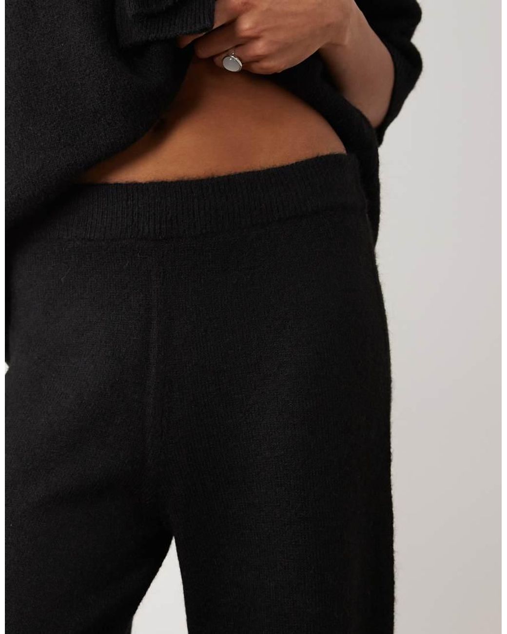 ASOS Black Wide Leg Trouser With Wool Co-Ord