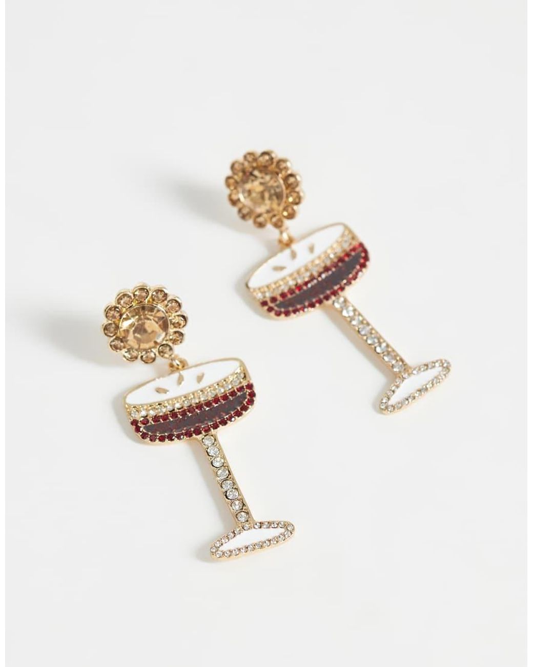 Accessorize White Espresso Martini Sparkle Drop Earrings