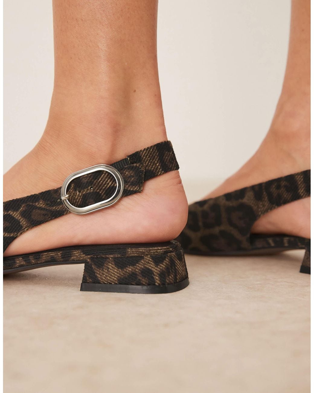 ASOS Natural Leonora Slingback Ballets