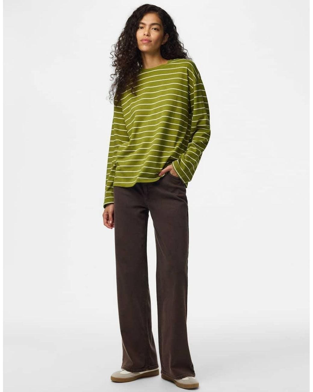 Pieces Green Long Sleeved Top