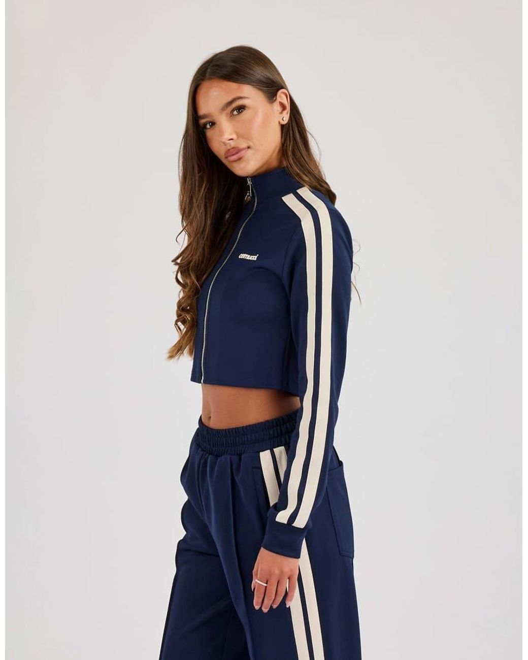 CERNUCCI Blue Fitted Taping Track Top