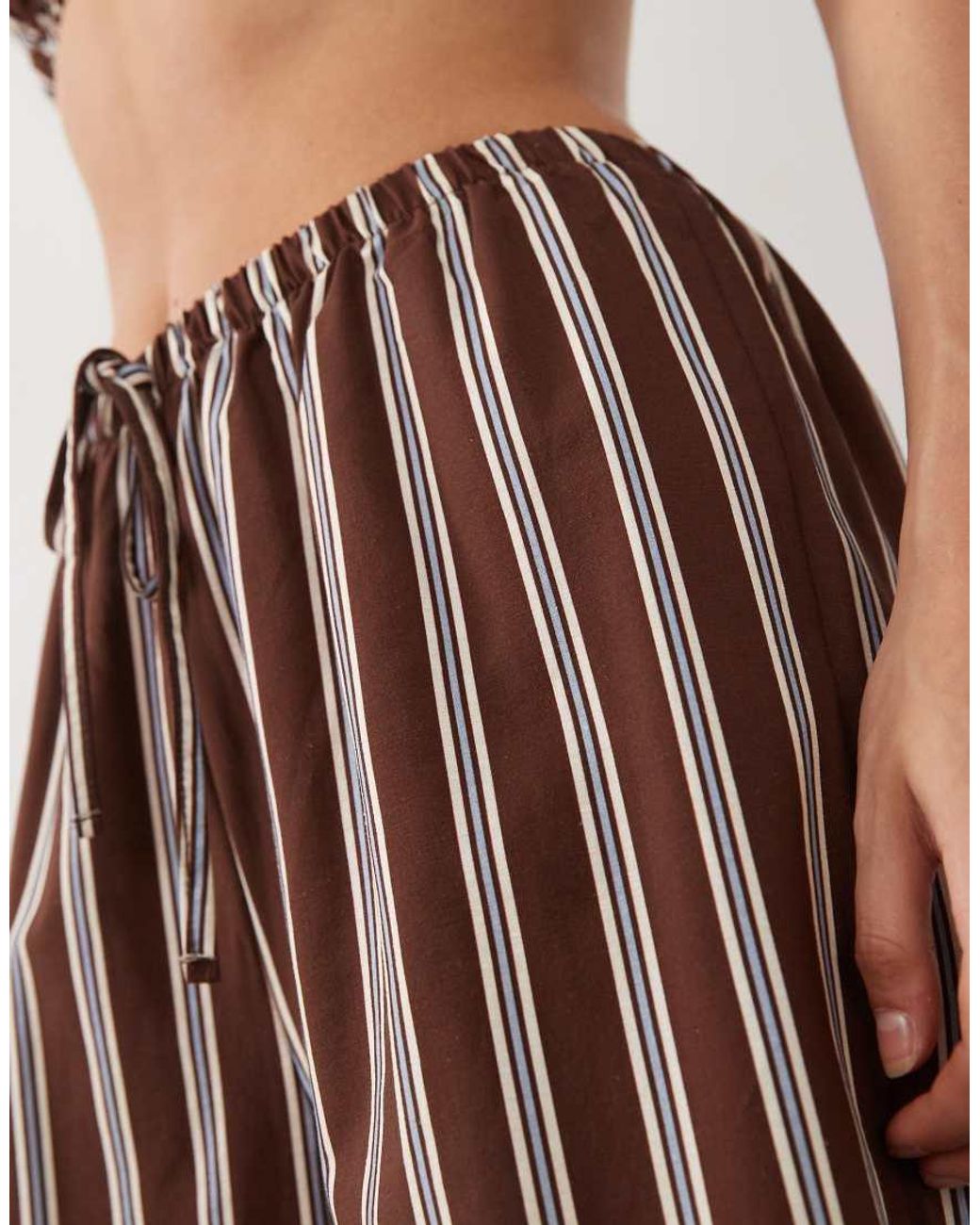ASOS Natural Linen Blend Pull On Longline Short
