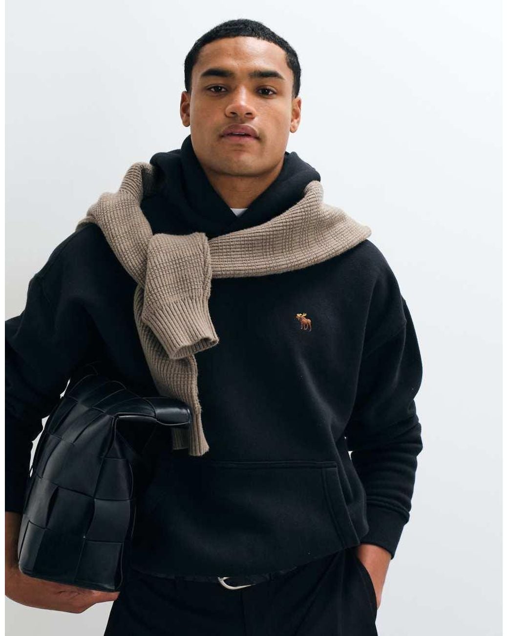 Abercrombie & Fitch Blue Icon Logo Hoodie for men
