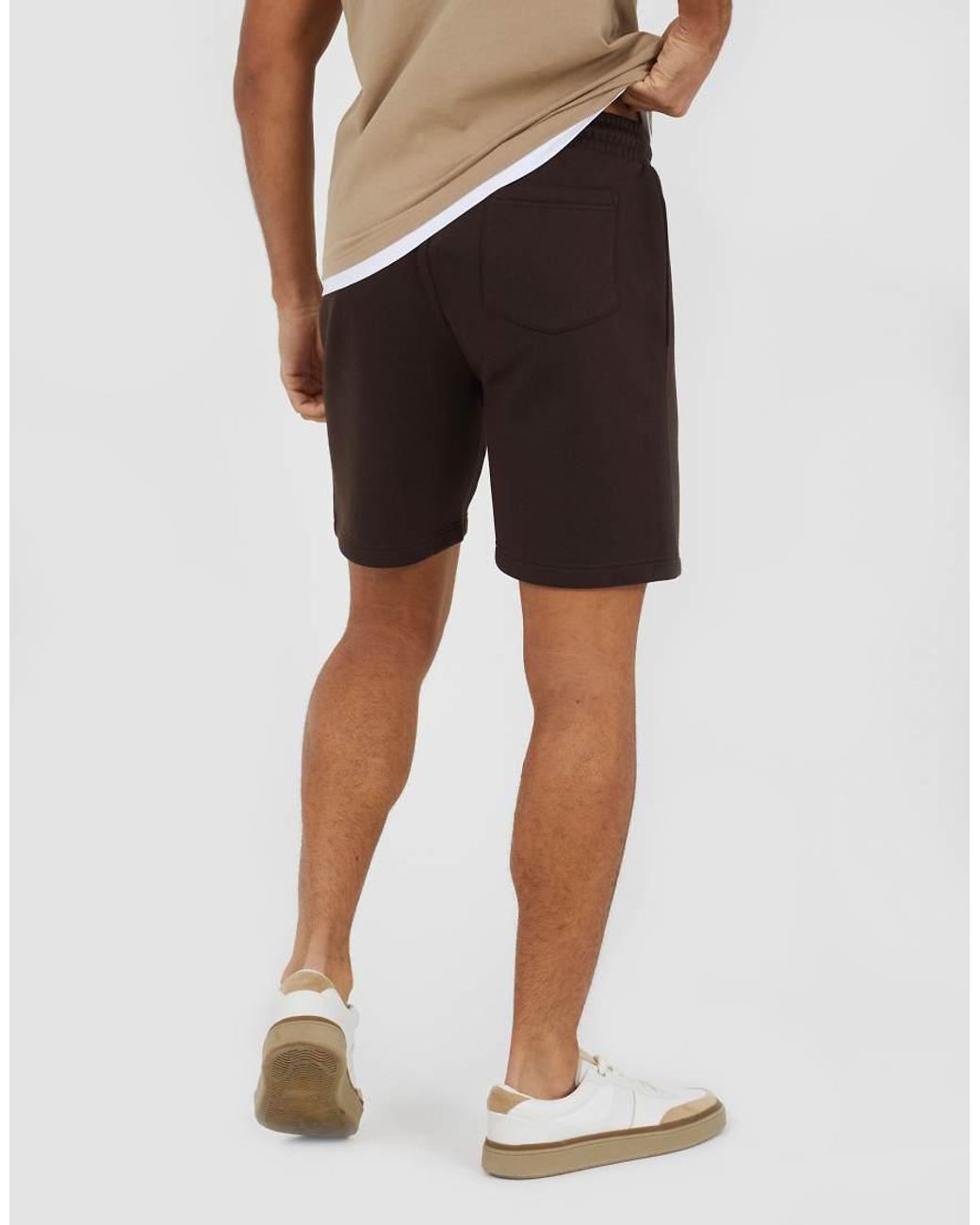 Brave Soul Black Basic Fleece Shorts for men