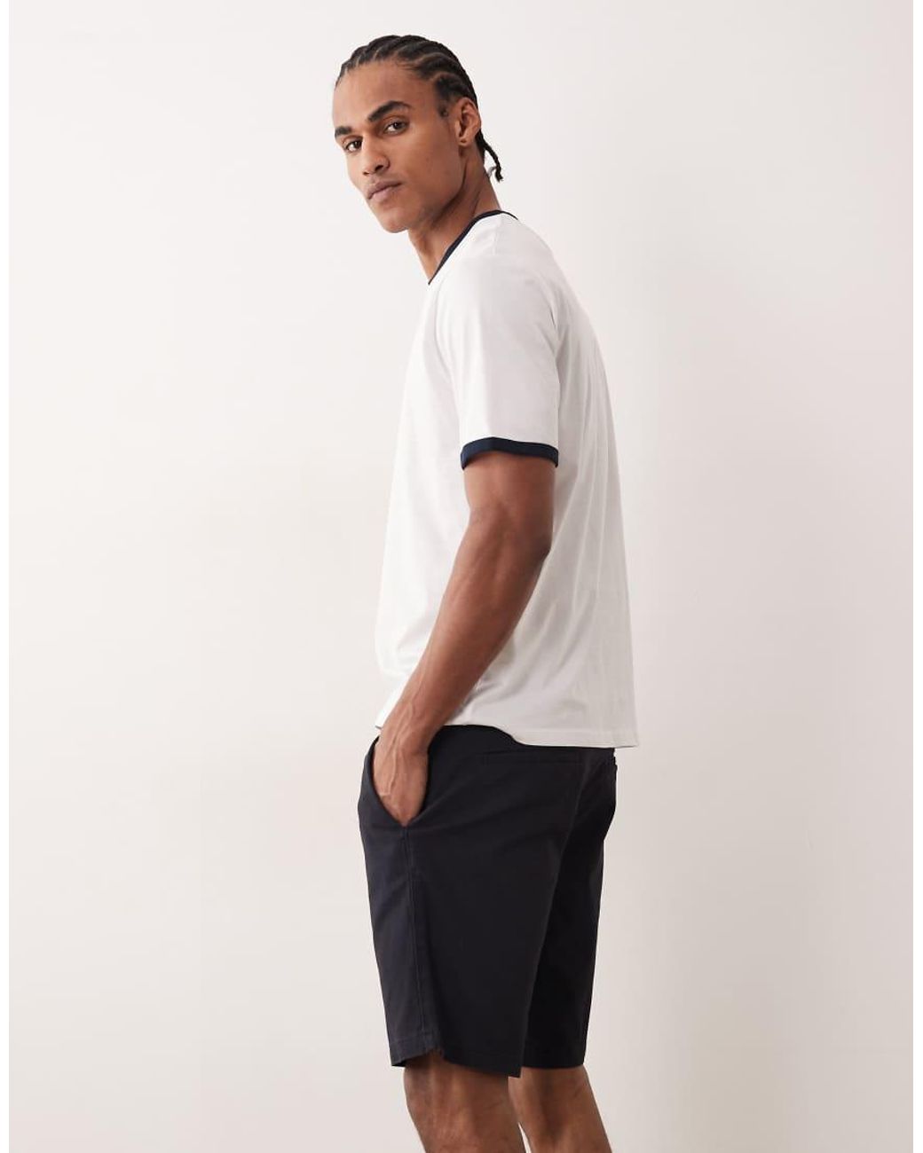 Jack & Jones Gray Regular Fit Chino Shorts for men