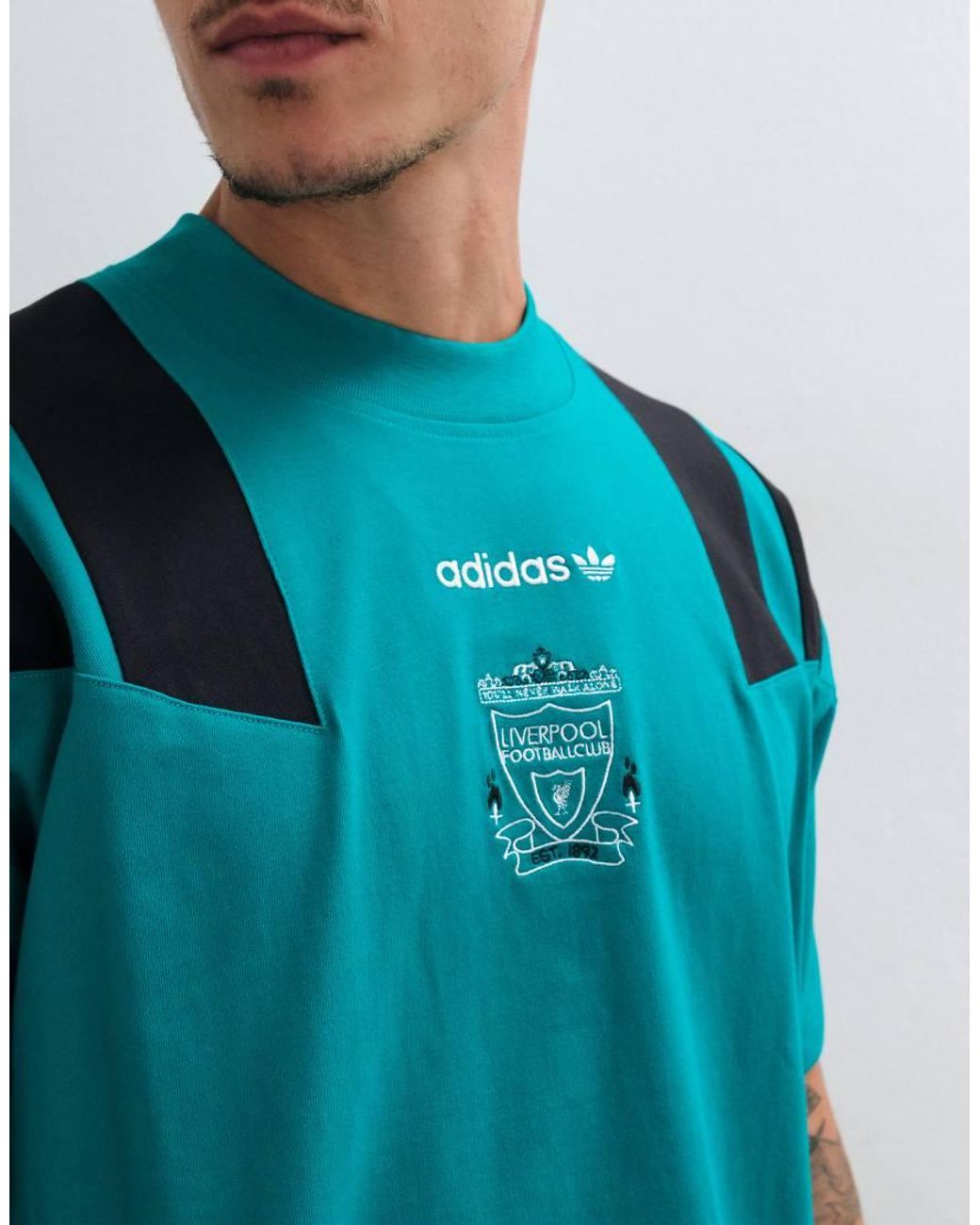 Adidas Originals Blue Adidas Football Liverpool 26/27 Eqt T-Shirt for men