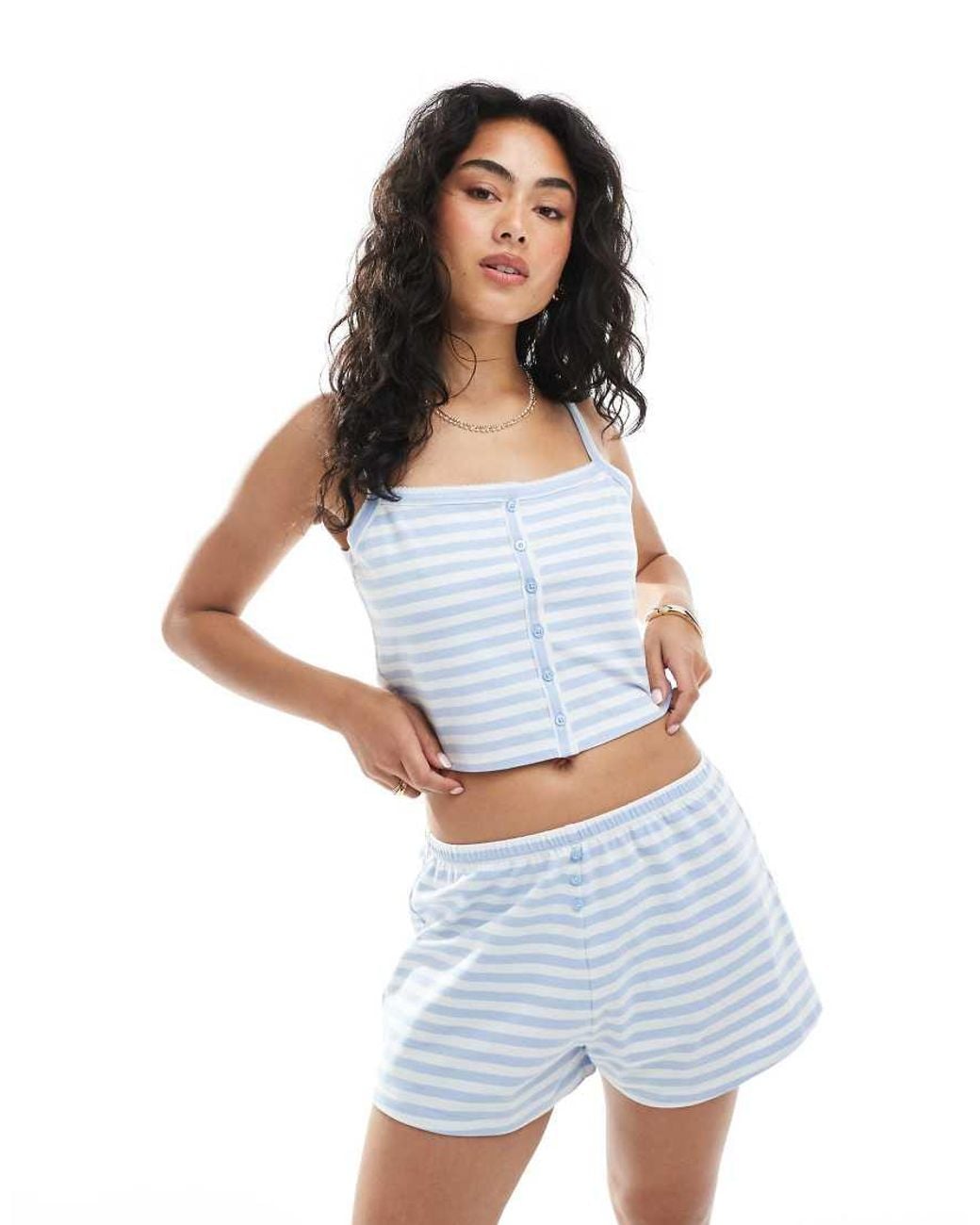 Cotton On White Peached Jersey Button Up Cami