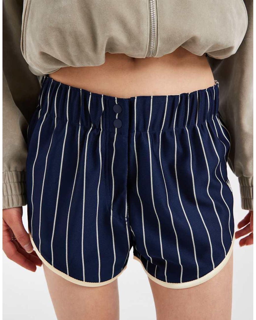 Adidas Originals Blue Pinstripe Firebird Shorts