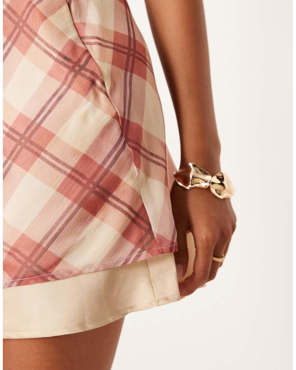 ASOS Brown Asos Design Petite Double Layer Bandeau Mini Dress