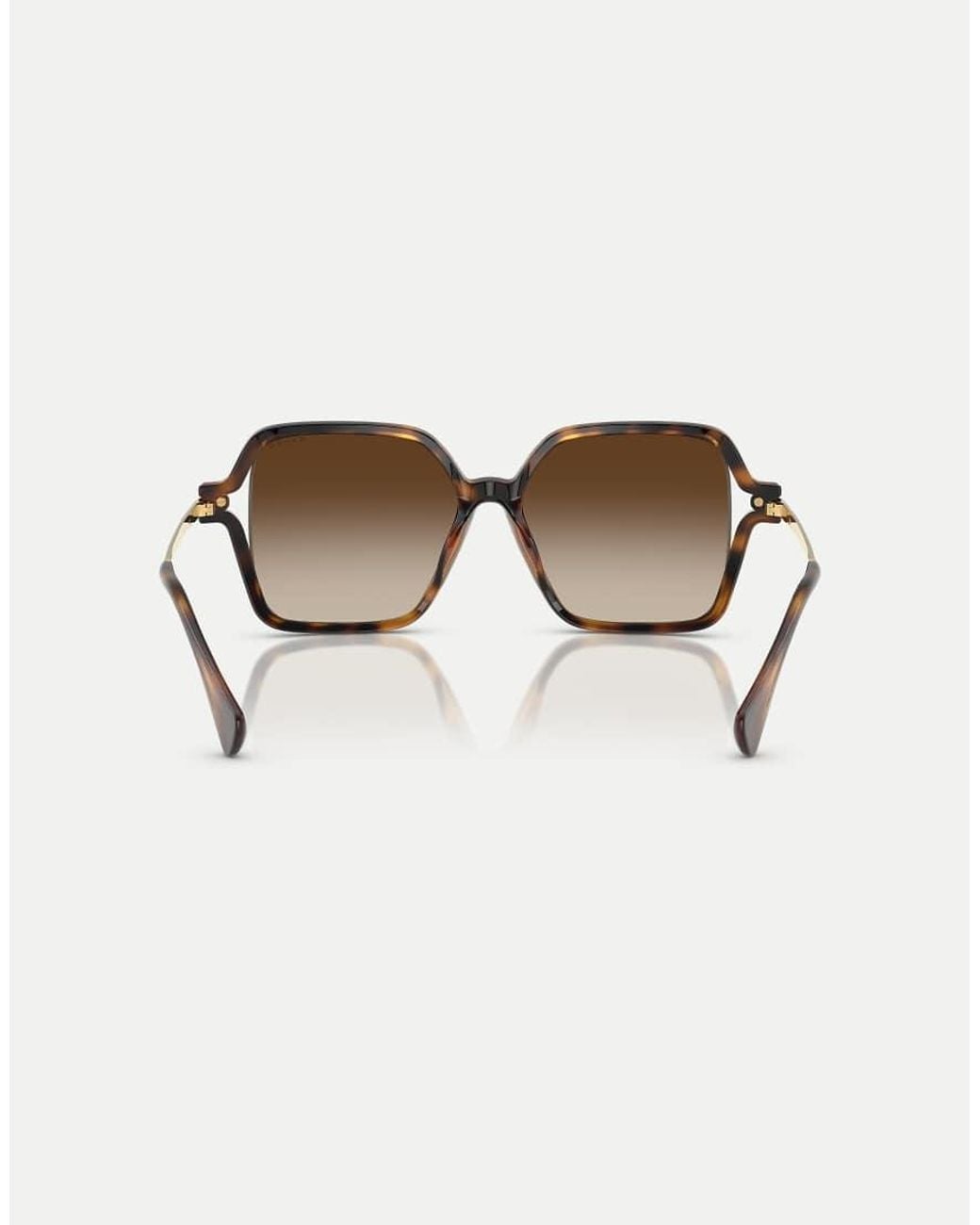 Ralph Brown Square Sunglasses With Lens