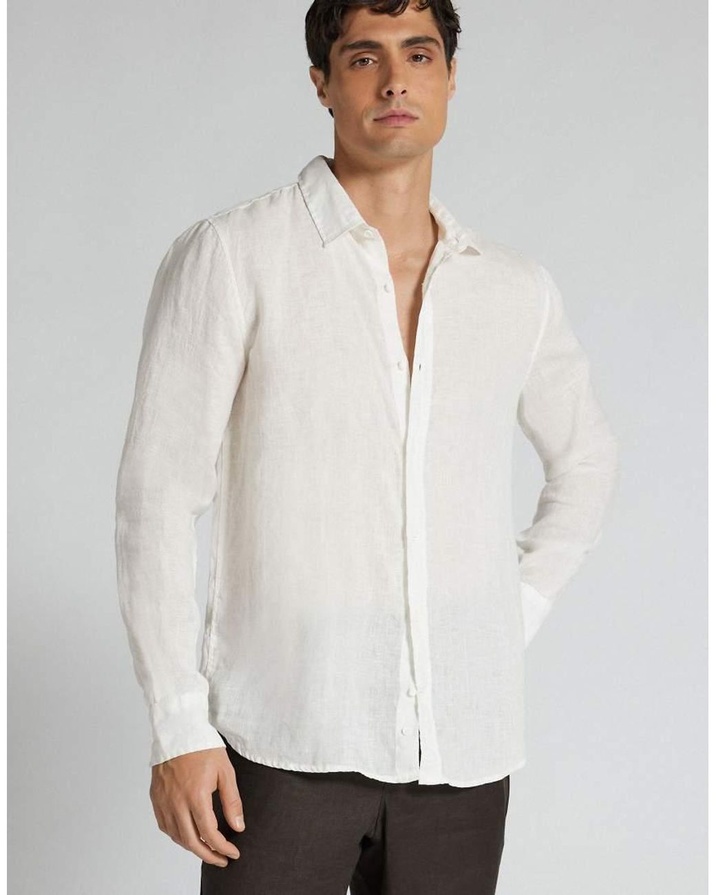 Intimissimi White 100% Linen Shirt for men