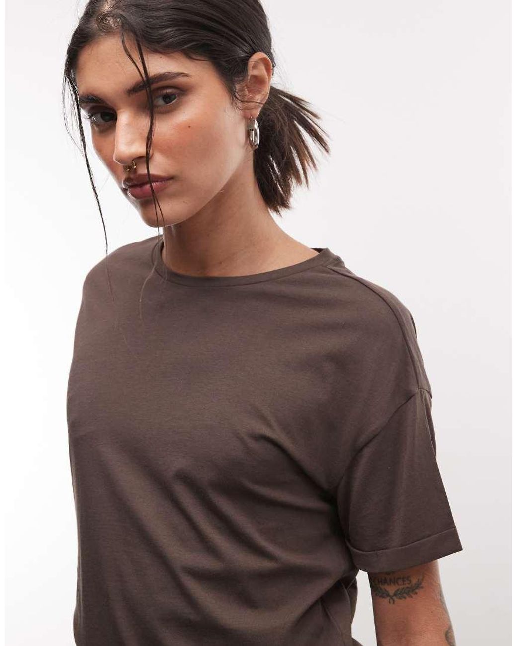 Noisy May Brown Regular Fit T-Shirt