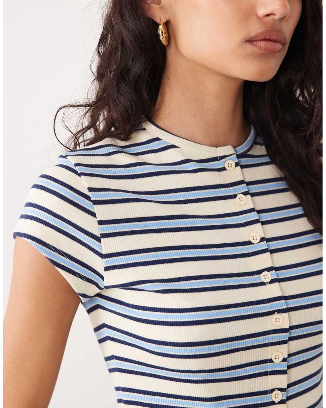 Miss Selfridge Yellow Fitted Short Sleeve Button Up Top