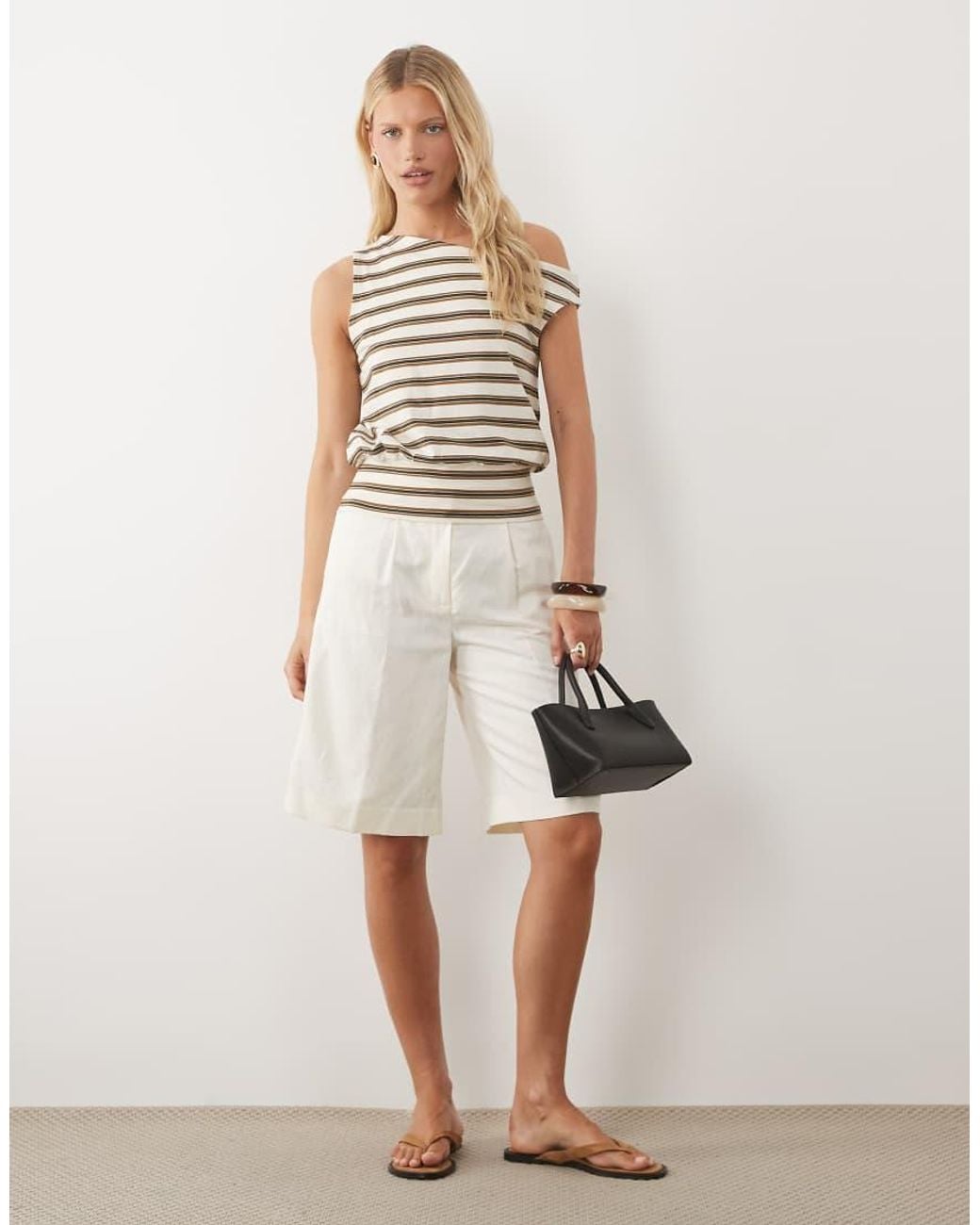 ASOS Natural Off Shoulder Top