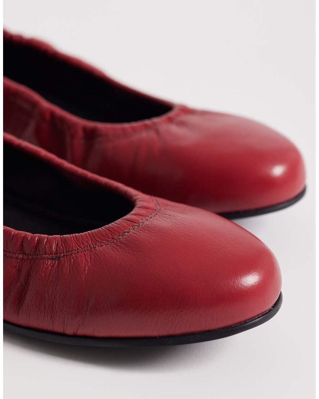 Walk London Red Polly Ballerina
