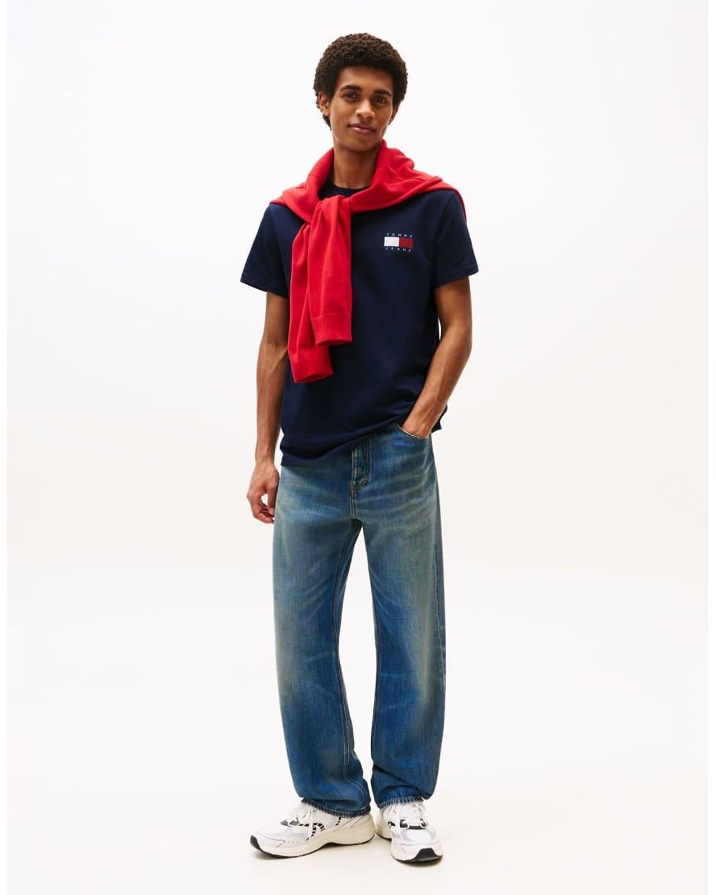 Tommy Hilfiger Blue 2-pack Slim Fit Flag Logo T-shirts for men