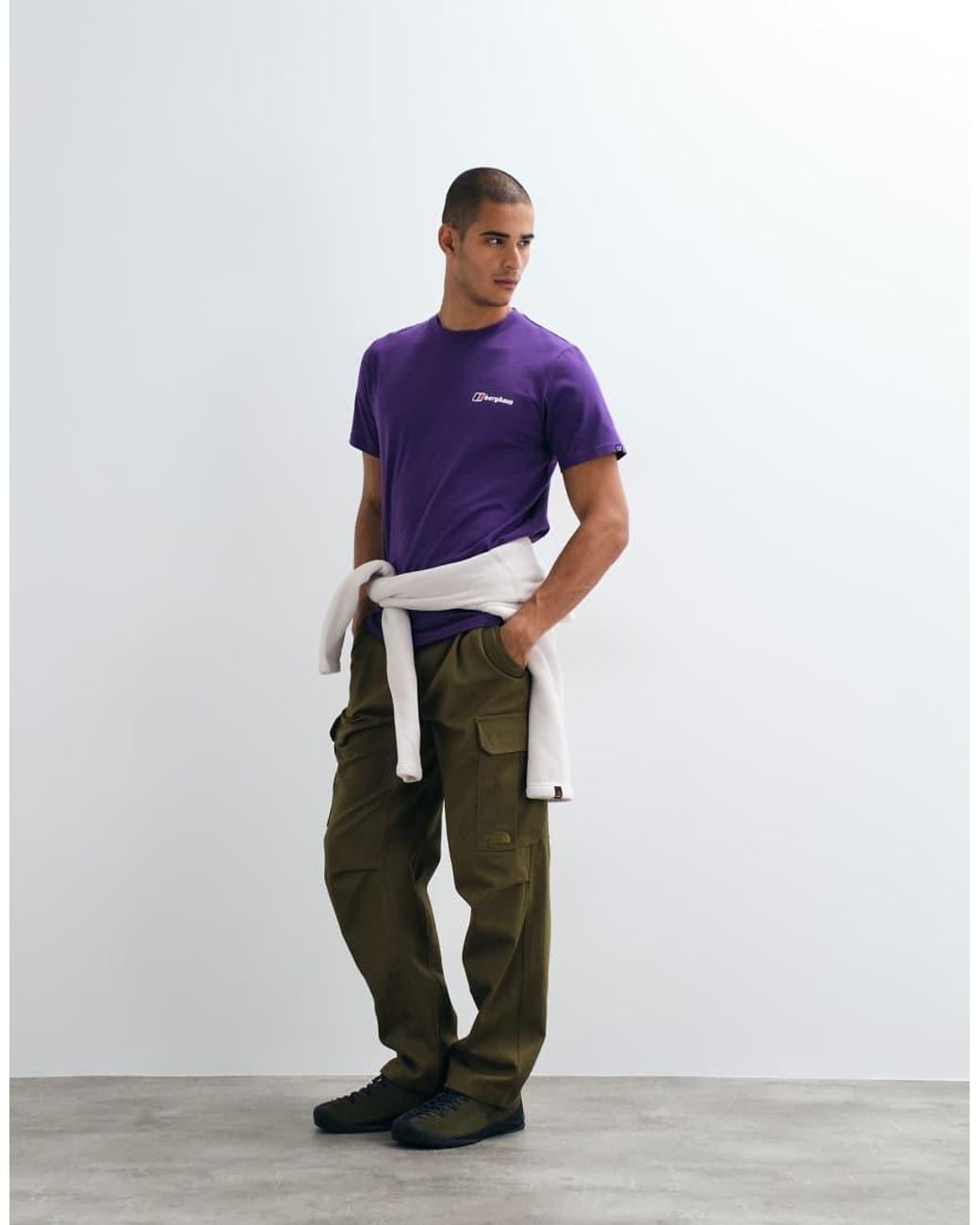 Berghaus Purple Front & Back Logo T-Shirt for men