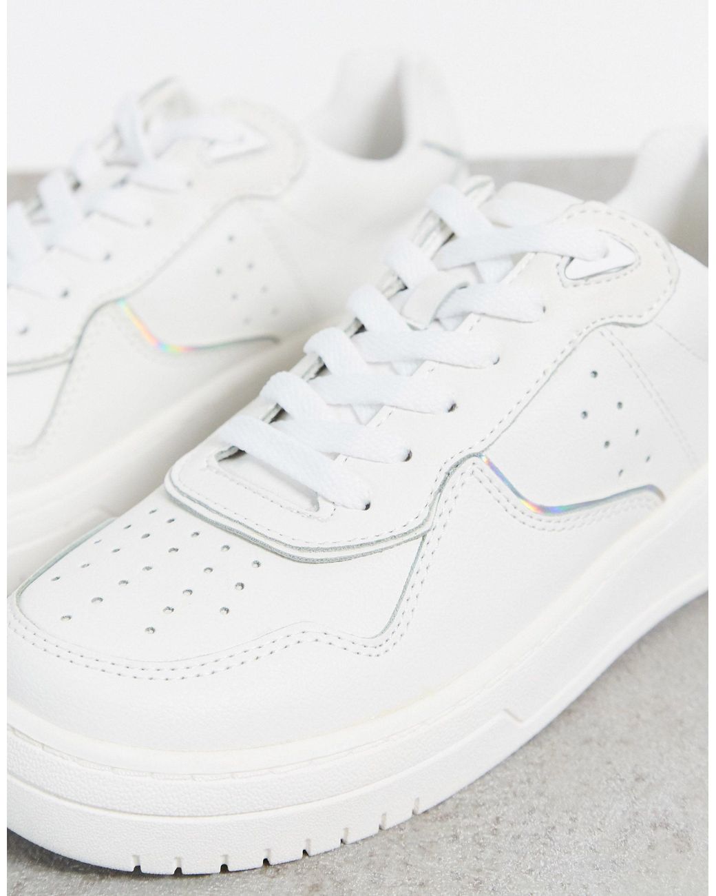 stradivarius white trainers