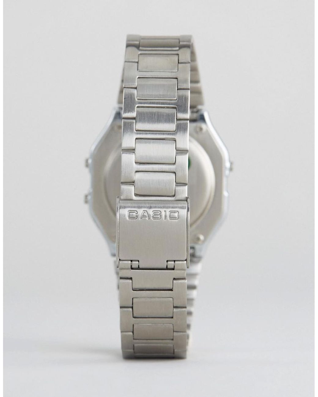 A163wa 1qes Digital Bracelet Watch In Silver A163wa 1qes Digital Bracelet Watch In Silver