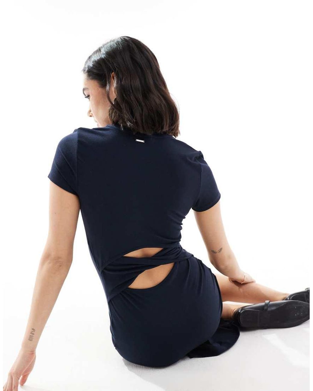 Superdry Blue Midi T-Shirt Dress