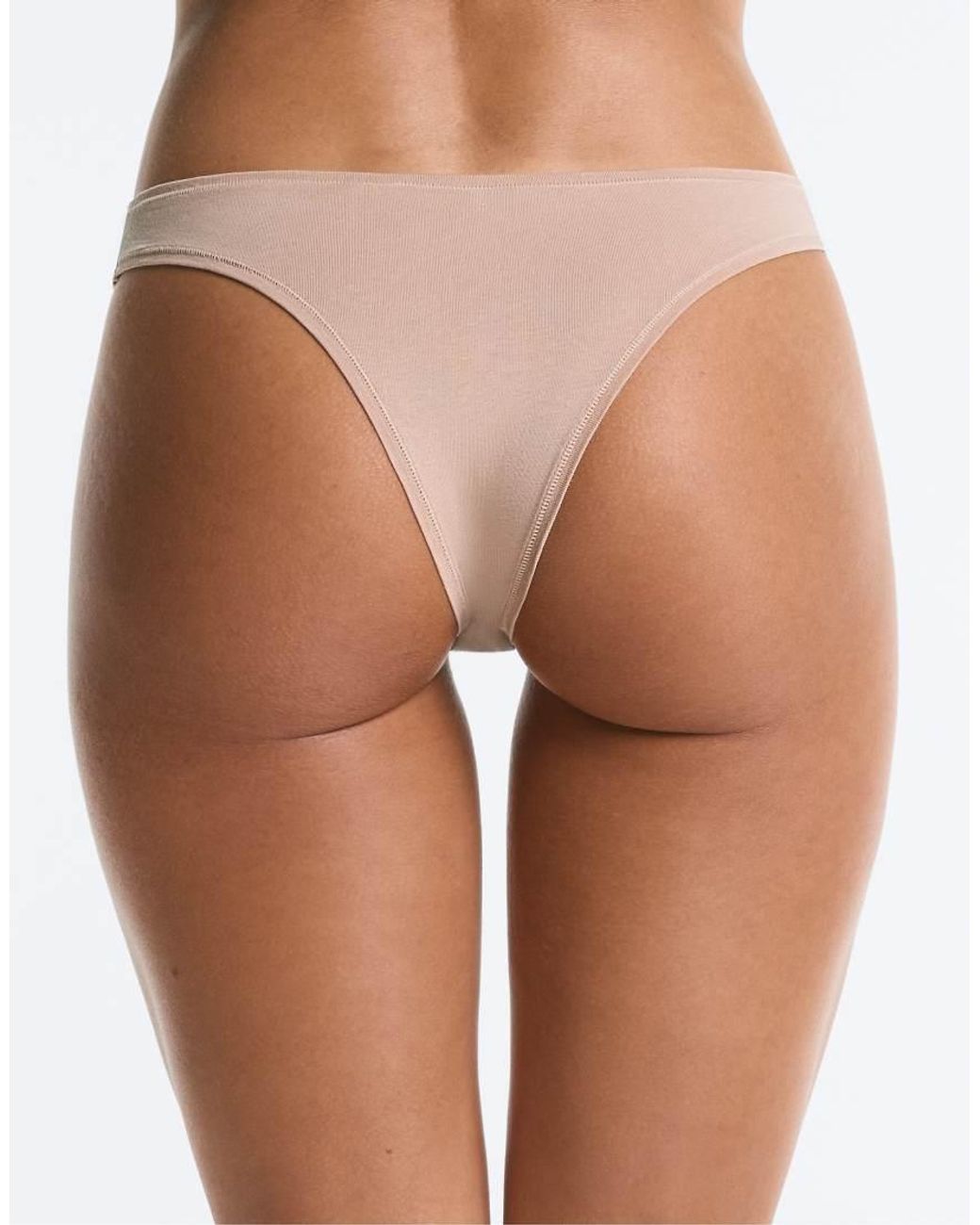 Oysho White 5 Cotton Blend Brazilian Briefs
