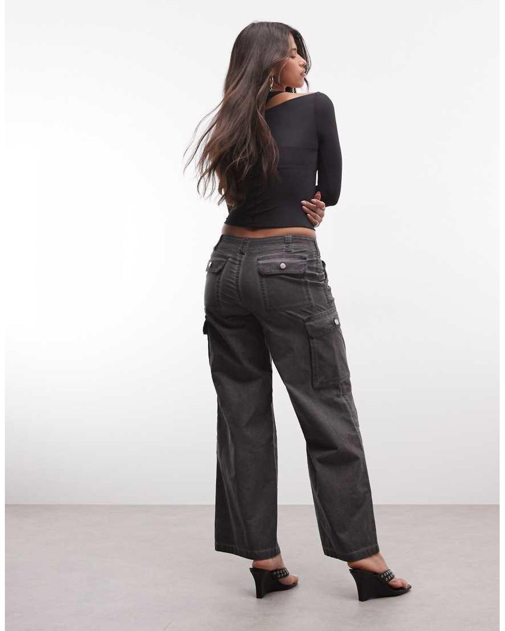 I.AM.GIA White Jaxxon Low Rise Oversized Wide Leg Cargo Trousers