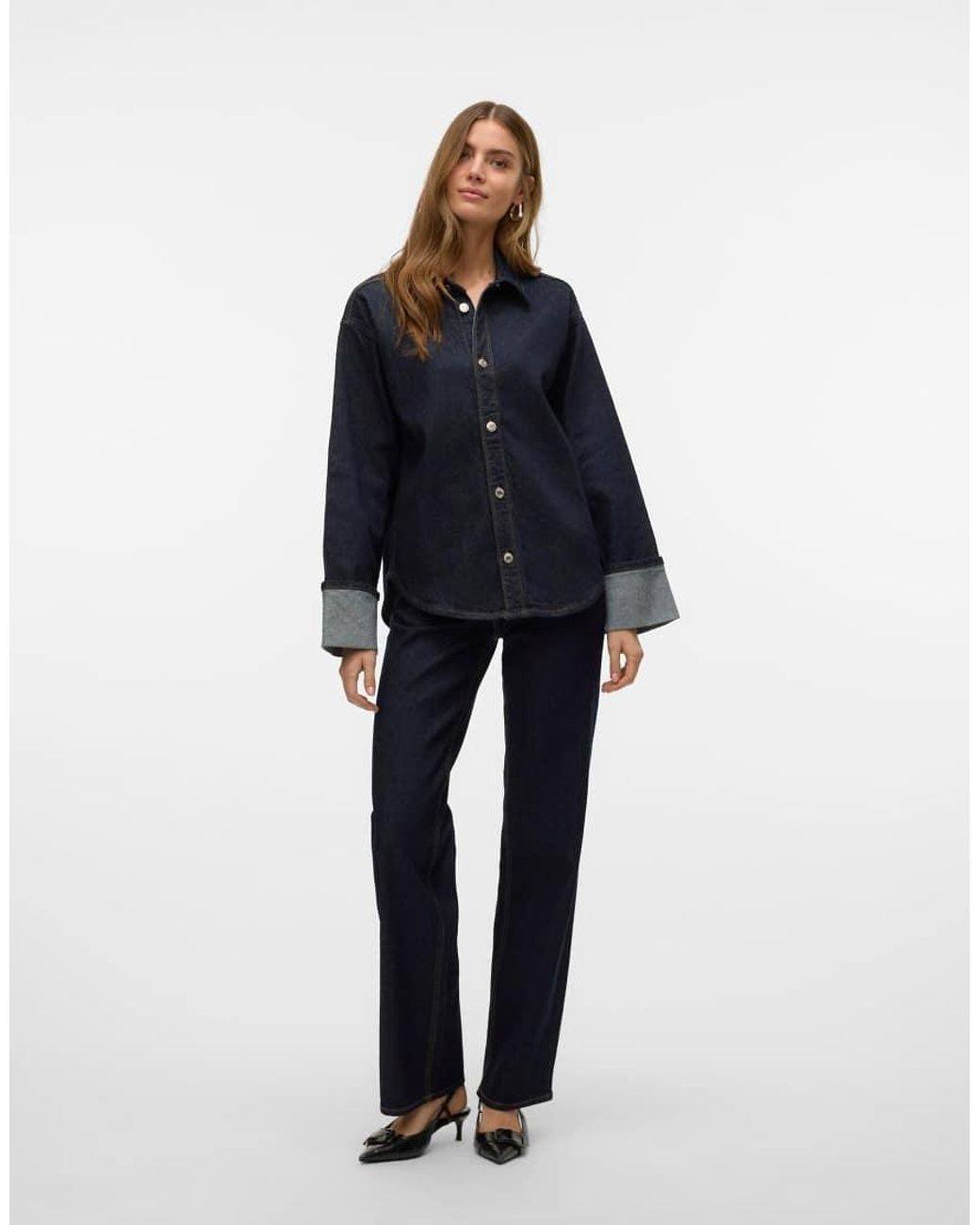 Vero Moda Blue Wide-Fit Jeans
