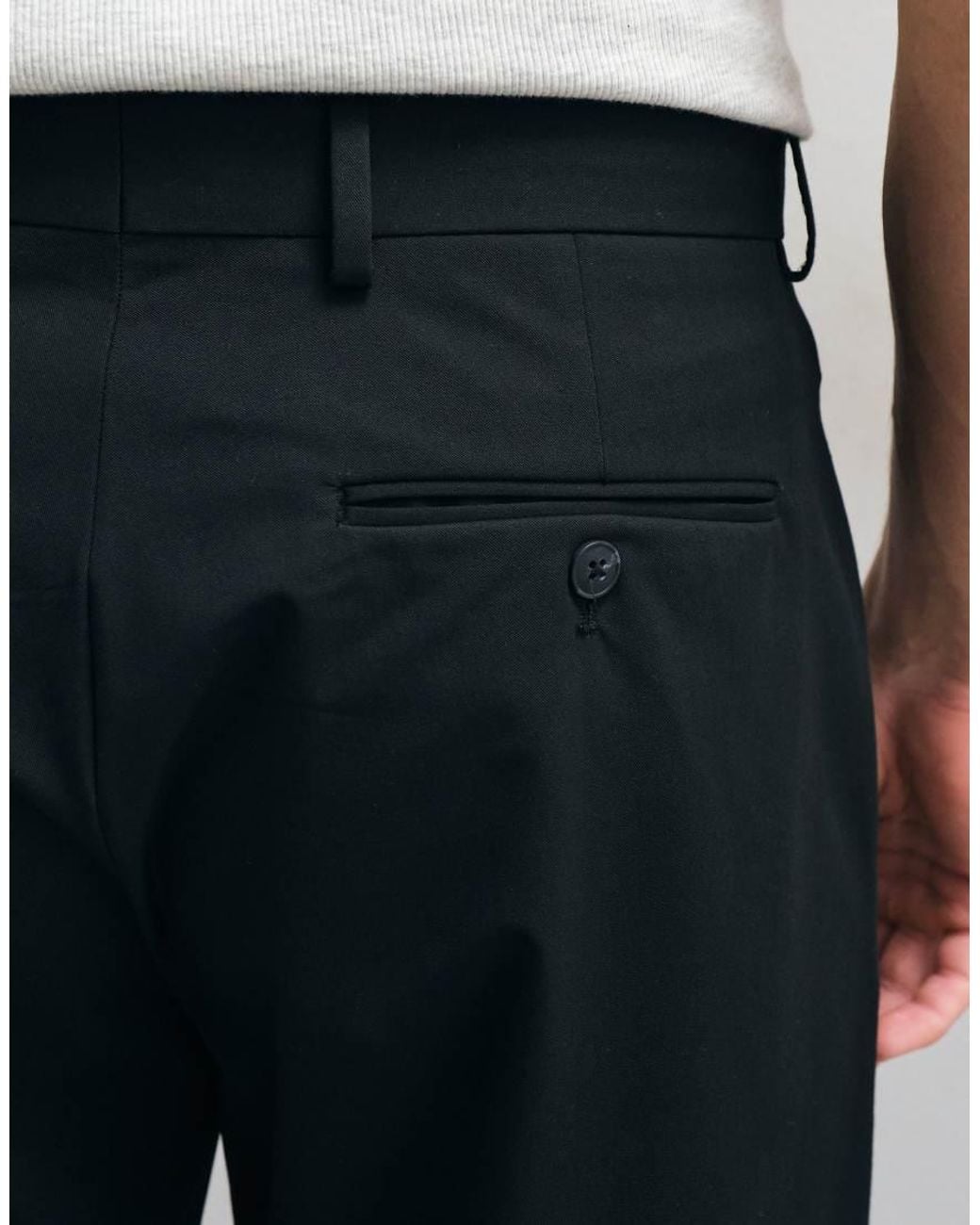 SELECTED Black Co-Ord Relaxed Fit Trousers for men