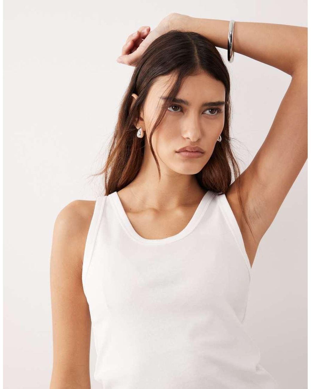 ARRANGE White Premium Vest Top