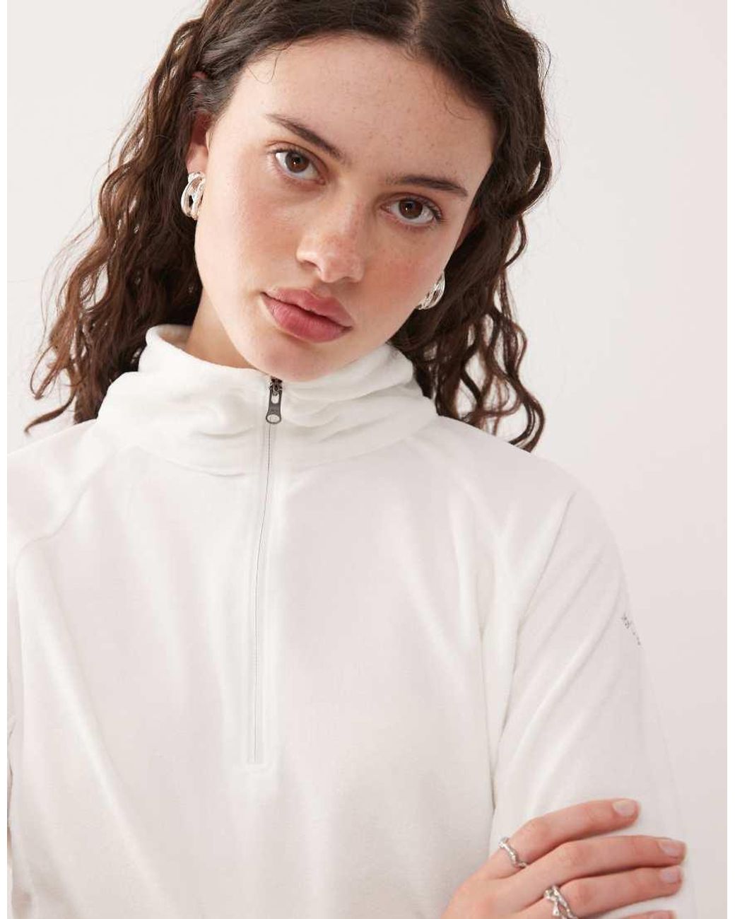 Columbia White Glacial Iv Half Zip Fleece