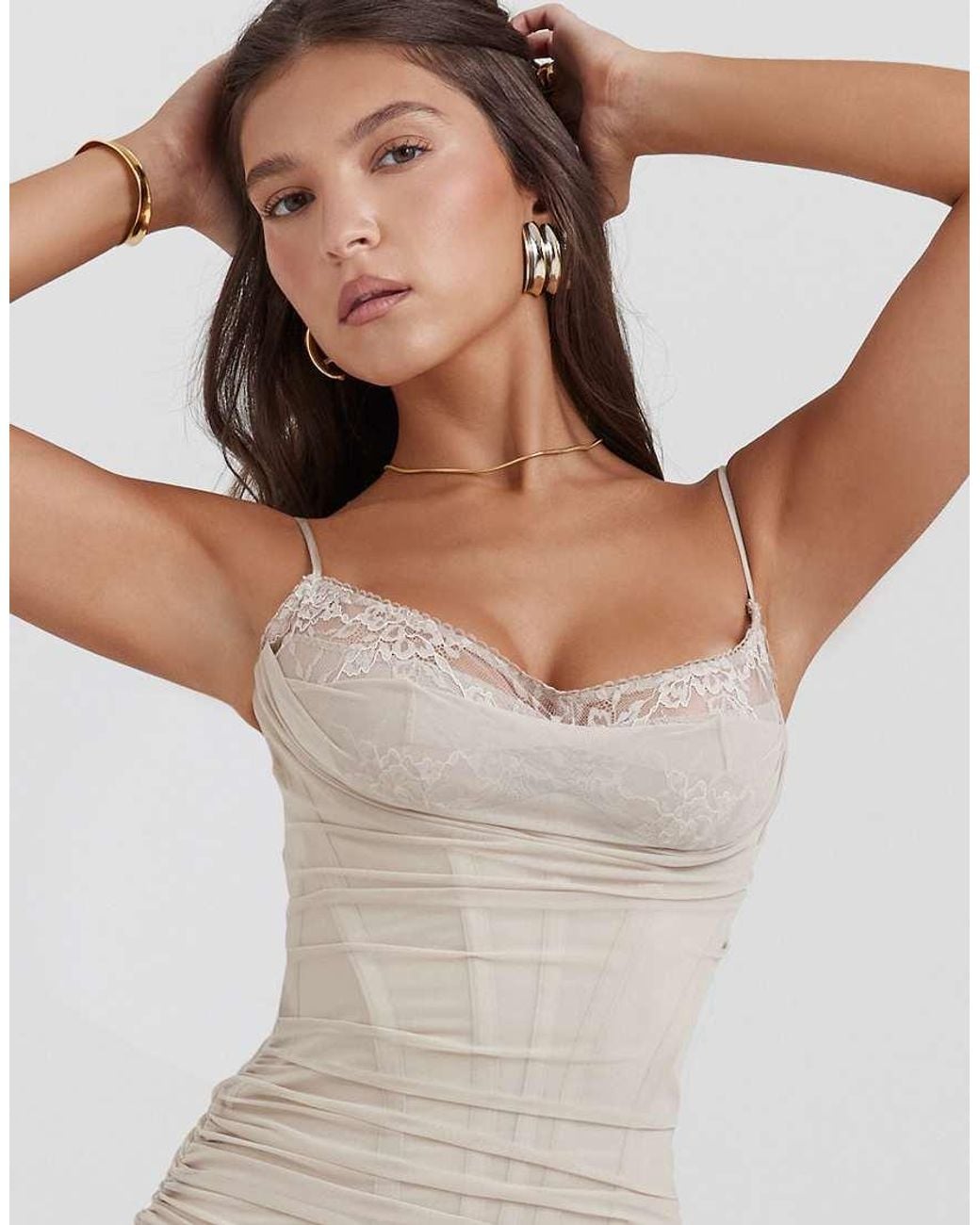 House Of Cb White Nalini Maxi Dress