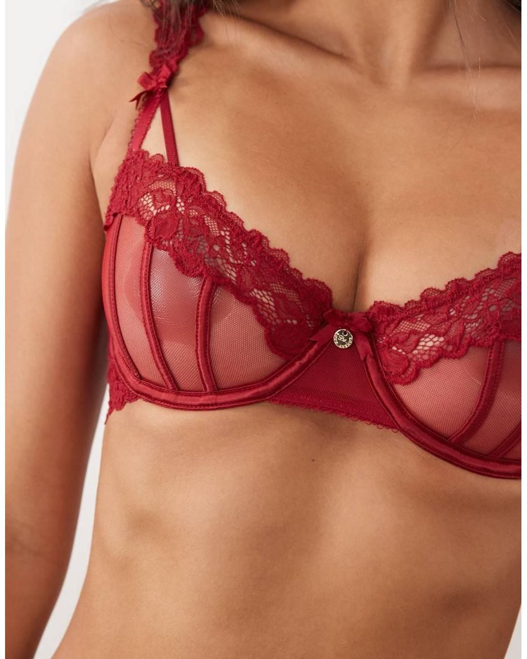Boux Avenue Red Jordyn Balconette Bra