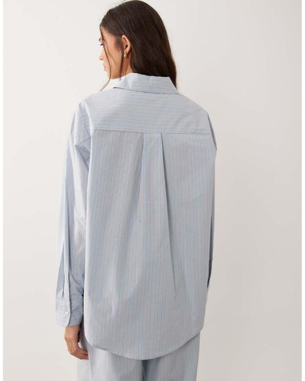 Calvin Klein Gray Relaxed Poplin Long Sleeve Shirt Co-Ord