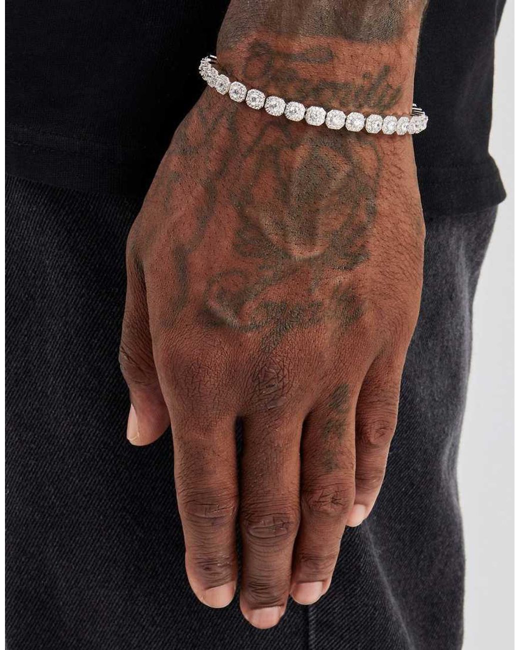 CERNUCCI Metallic 5Mmclustered Tennis Bracelet for men