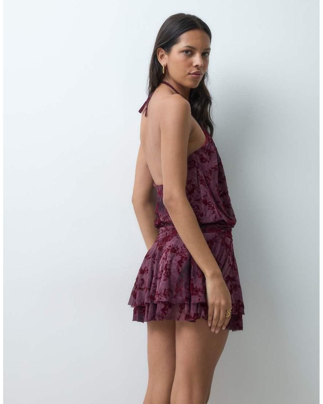 Miss Selfridge Purple Playsuit