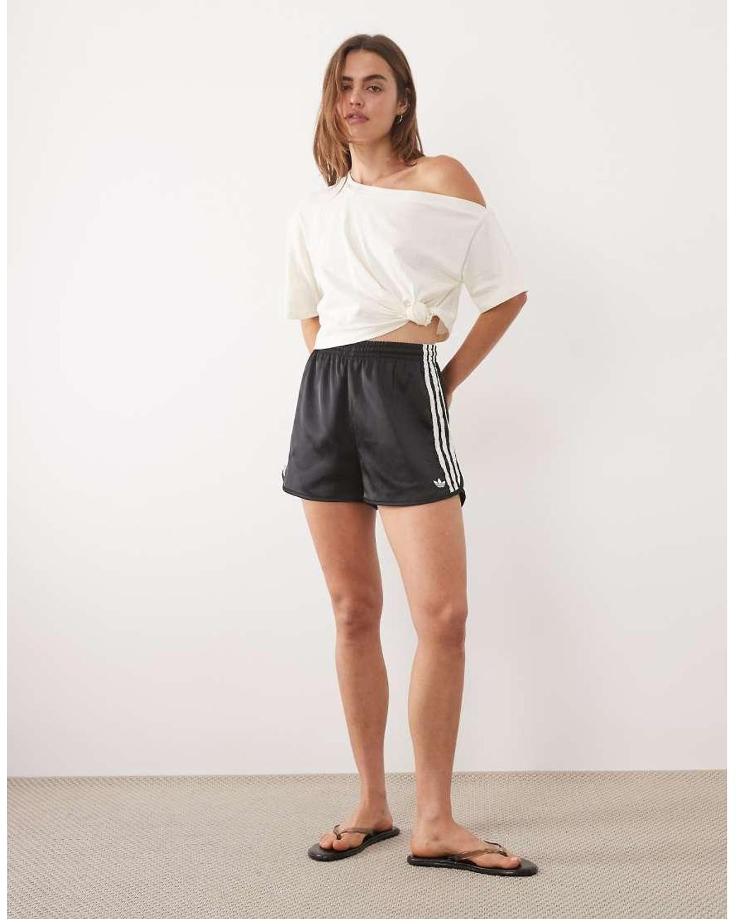 ASOS Multicolor Off Shoulder With Tie Detail Top