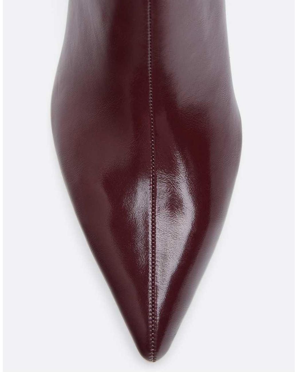 Stradivarius Purple Croc-effect Kitten Heel Ankle Boots