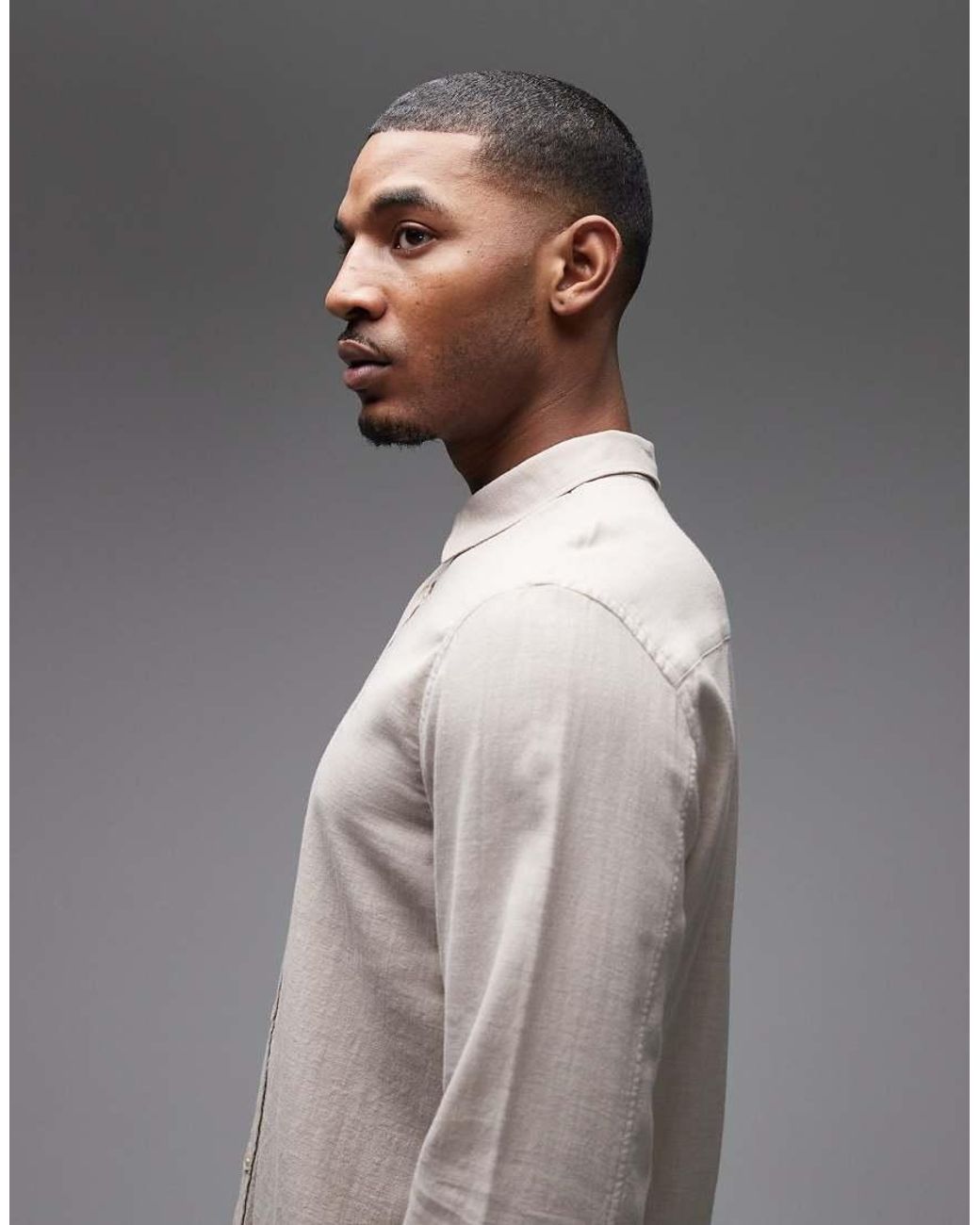 AllSaints Gray Ashi Long Sleeve Shirt for men