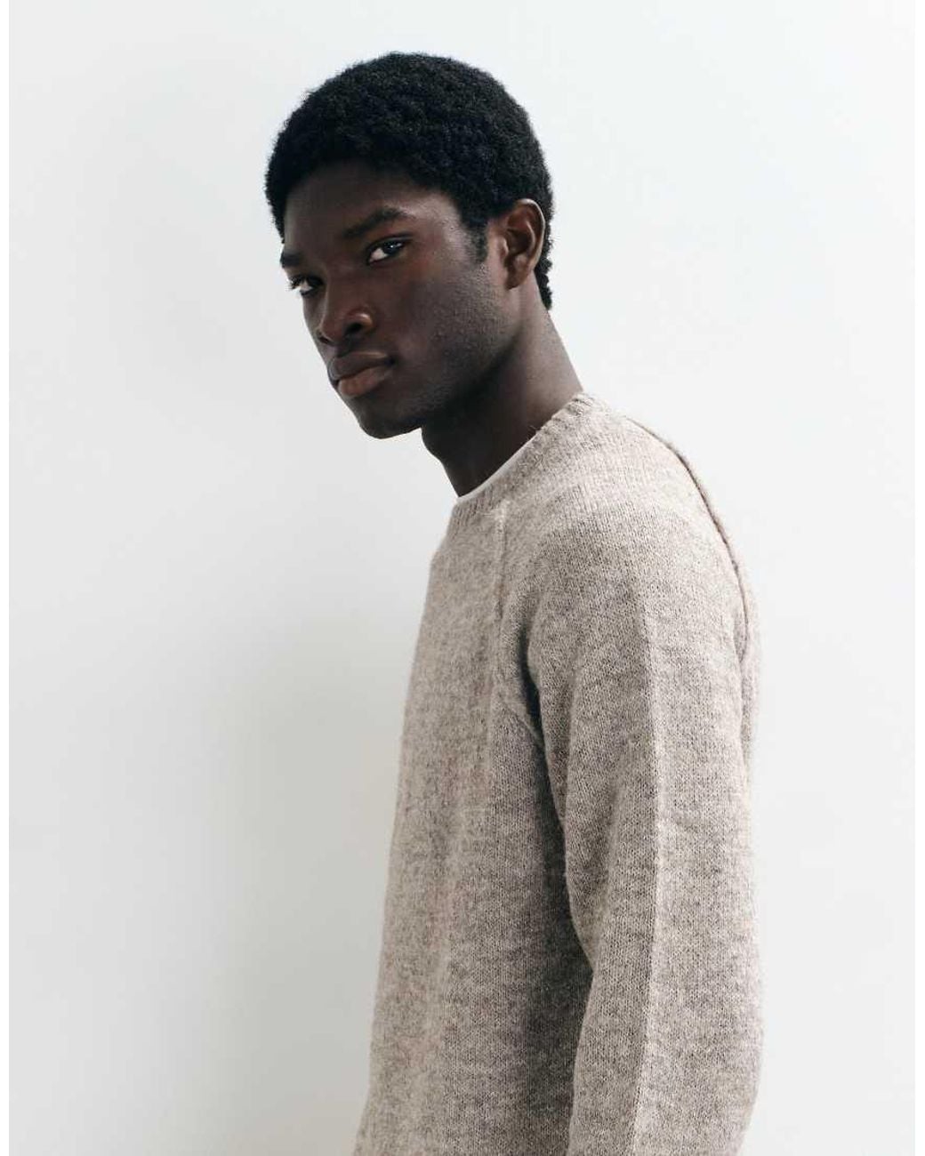ASOS Gray Relaxed Knitted Crew Neck Jumper for men