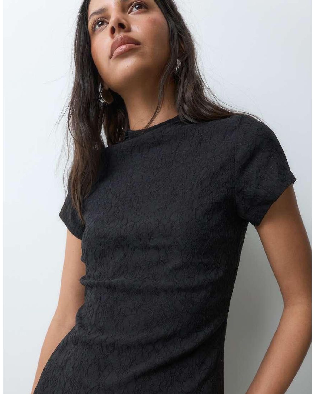 JJXX Black Short Sleeve Structured Dress