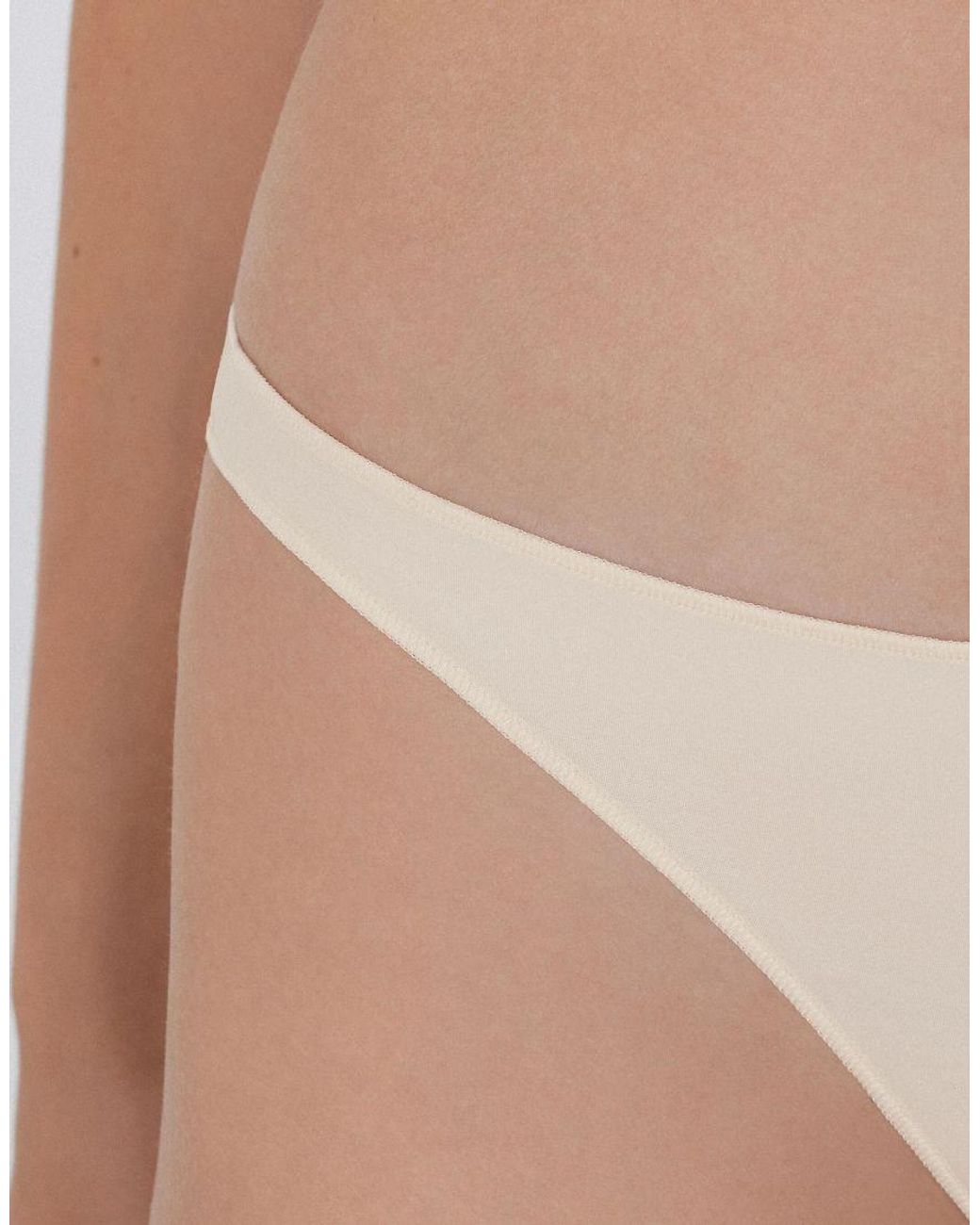 Tezenis White Microfibre G-String