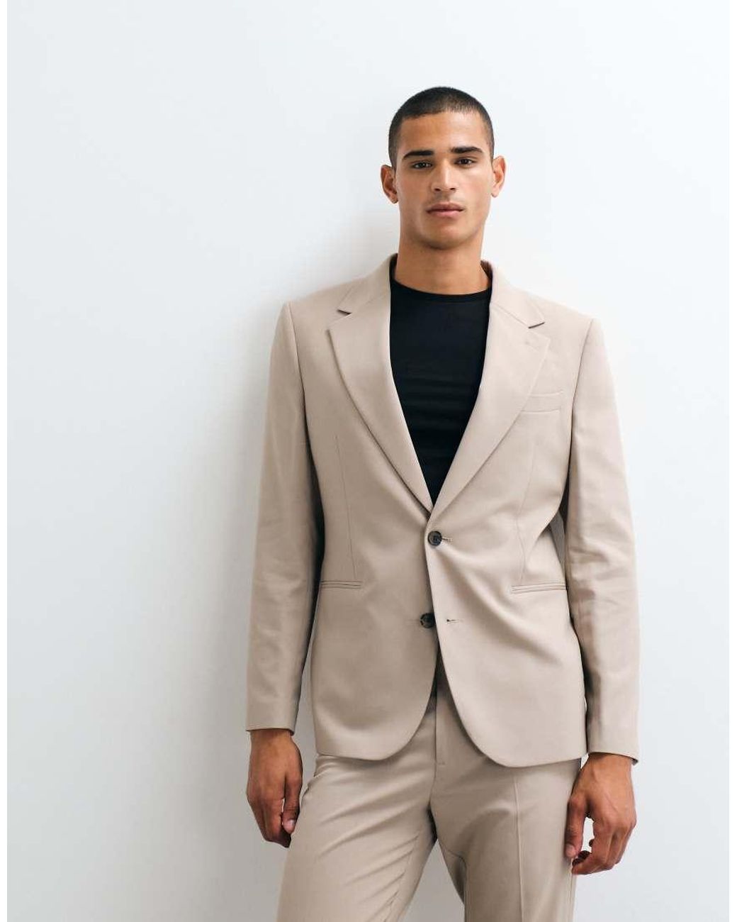 ASOS Natural Slim Suit Blazer for men