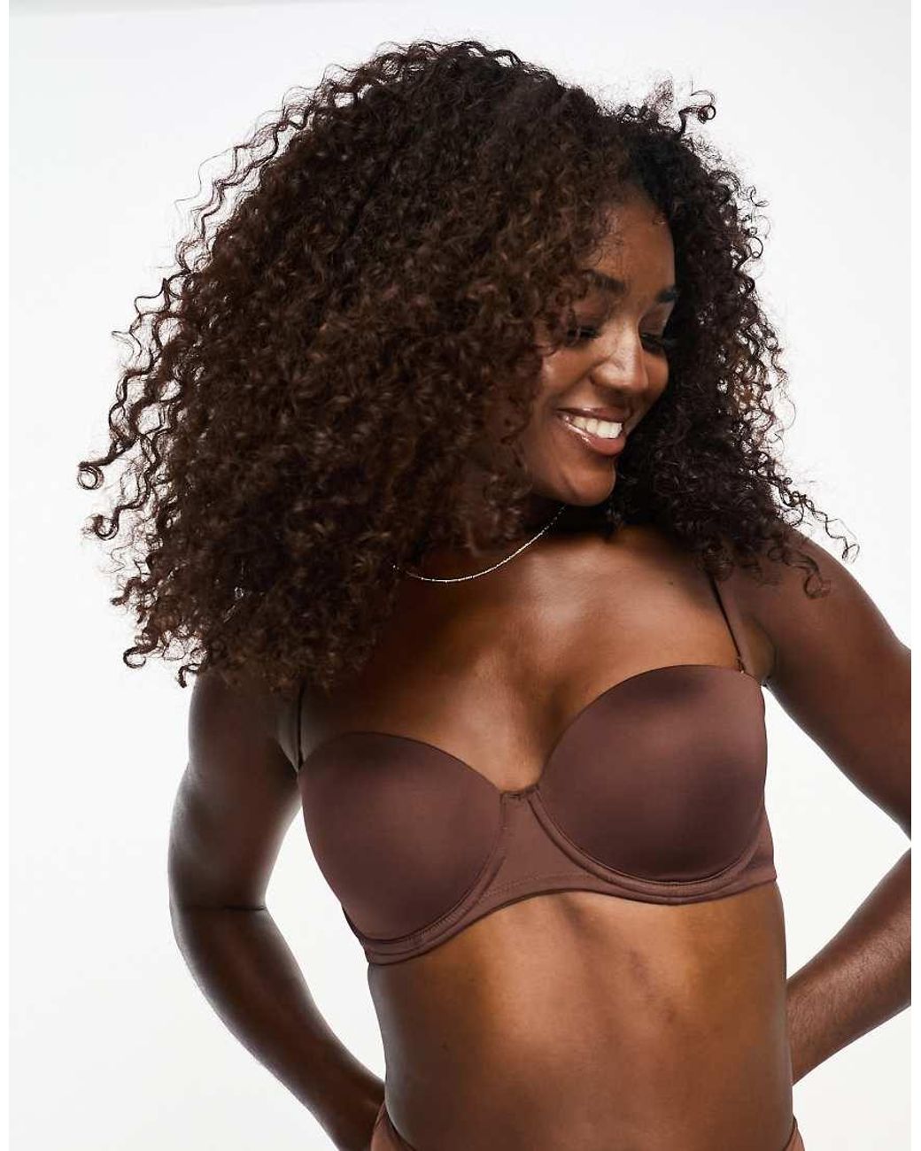 ASOS Brown Moulded Multiway Underwired Bra