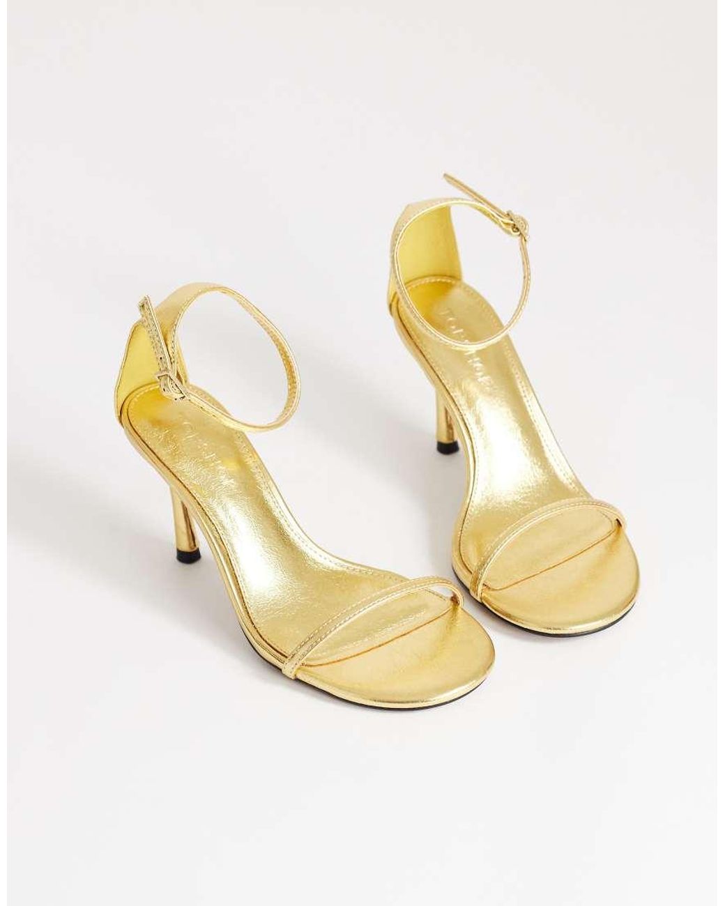 TOPSHOP Metallic Alexi 2 Part High Heeled Sandal