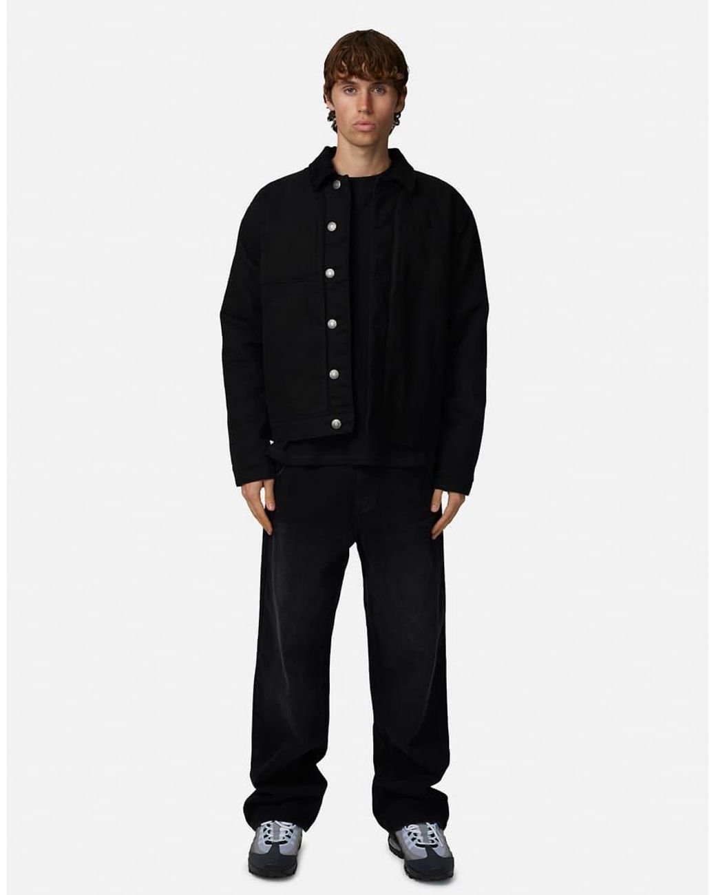 Good For Nothing Black Washed Worker Jacket for men
