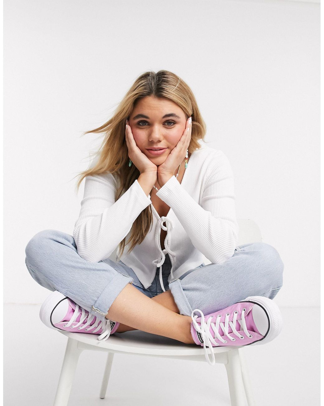 monki tie front cardigan