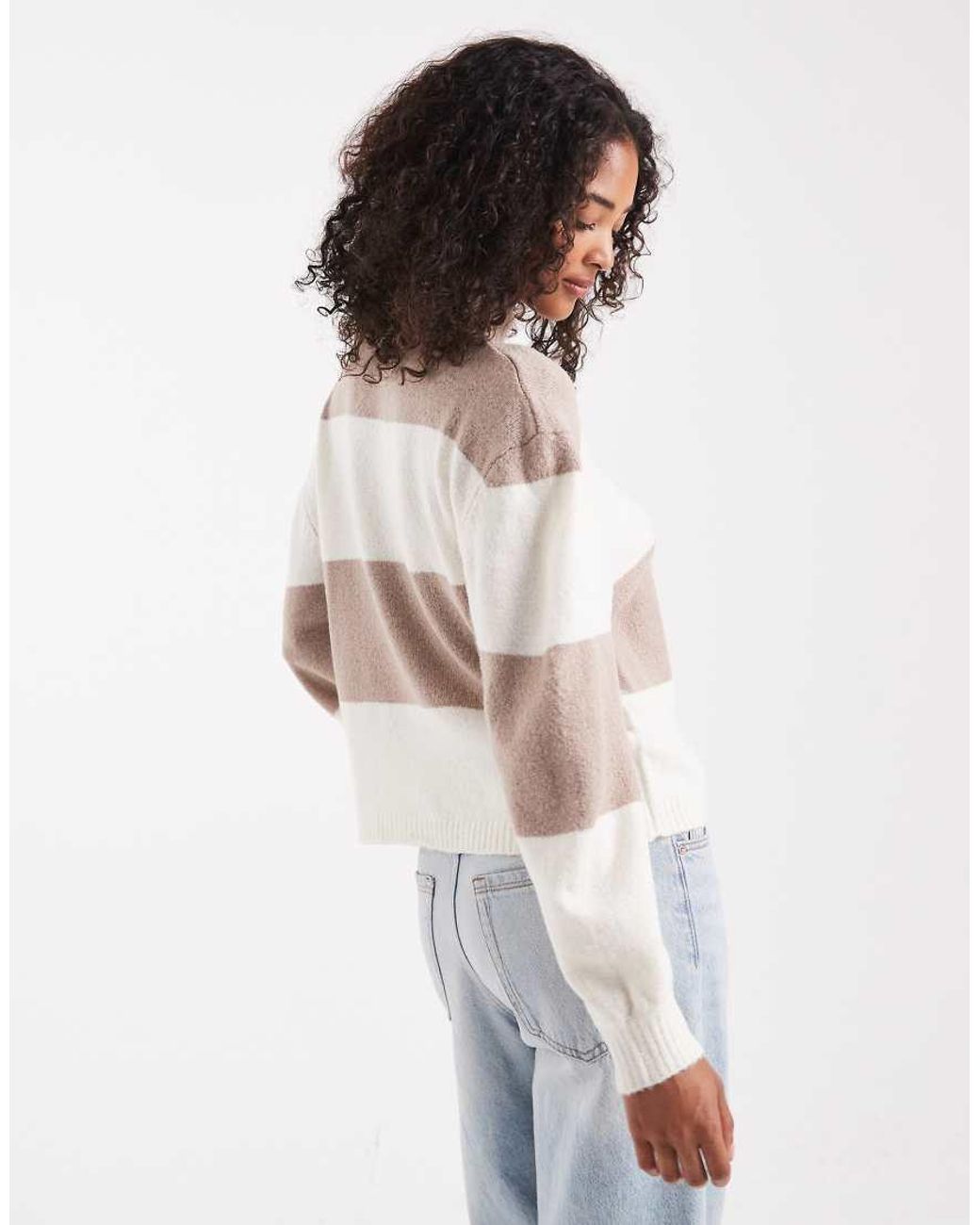 Brave Soul White High Neck Knitted Jumper