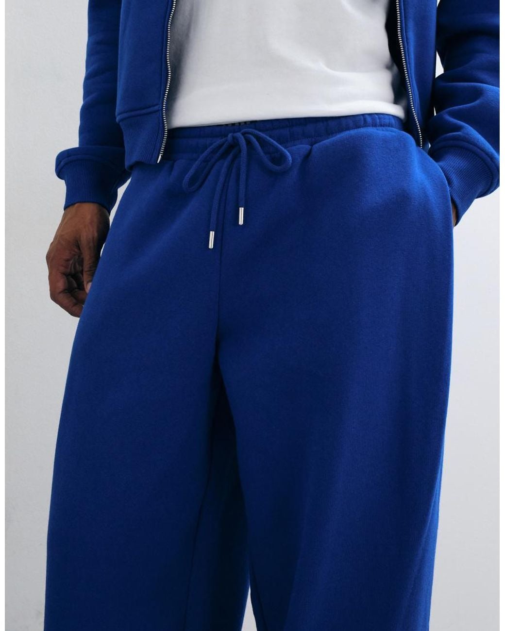 ASOS Blue Oversized Balloon Fit jogger With Side Pleat Co for men