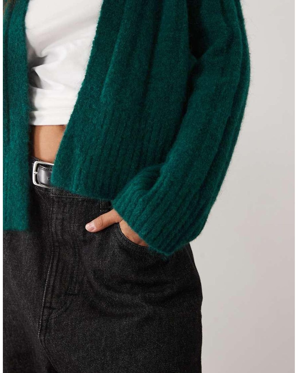 ASOS Green Edge To Edge Cardigan